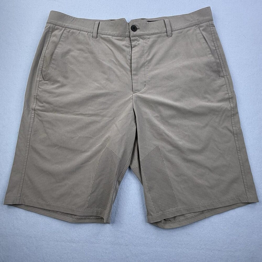 Dunning Men's Size 34 Golf Performance Shorts Flat Front Venting Dark Gray 1050